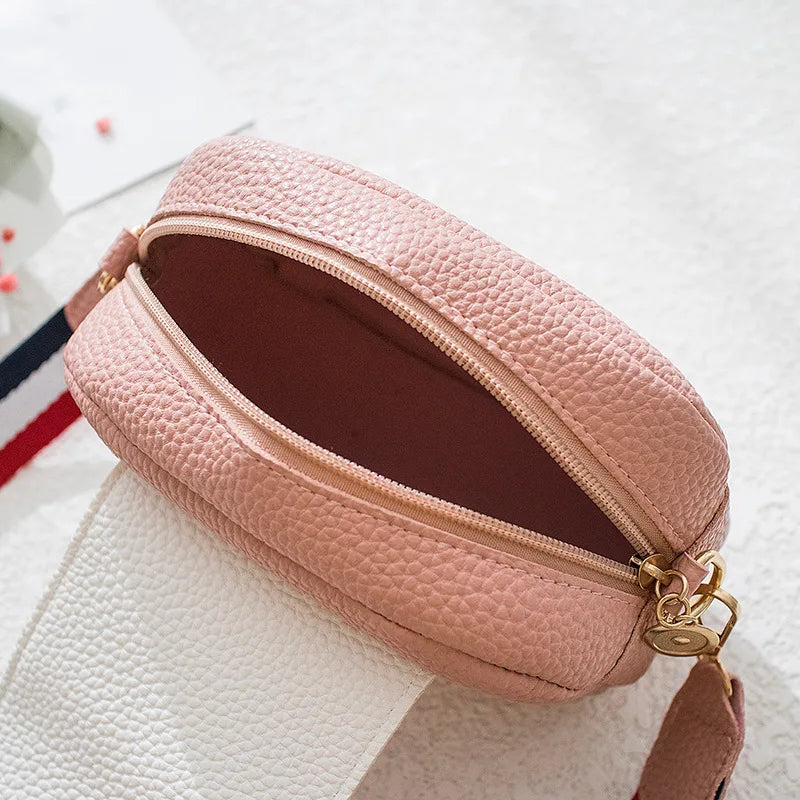 Solid Crossbody Bag for Women Fruits Small Zipper Handle Bag