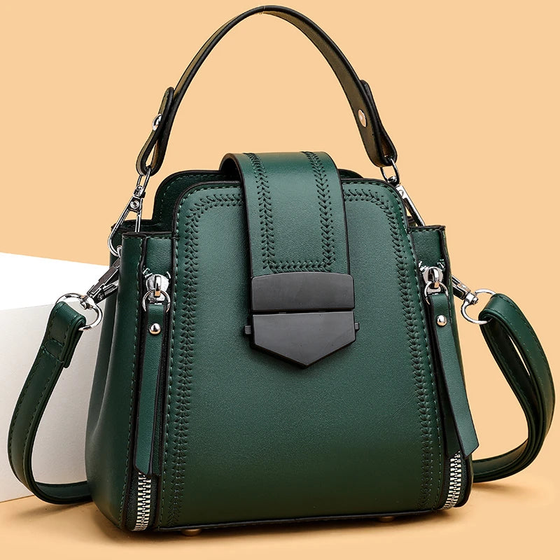 Shoulder Bag Female Crossbody Bags Solid Handbags Ladies Bags Bucket