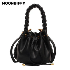 Pleated Shoulder Bag with Crossbody Strap