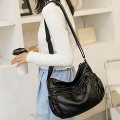 Women's Soft PU Leather Shoulder Bag Crossbody Multi-pocket Messenger Handbag
