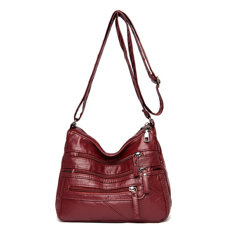 Women's Shoulder Crossbody Bag High PU Leather Messenger Handbag