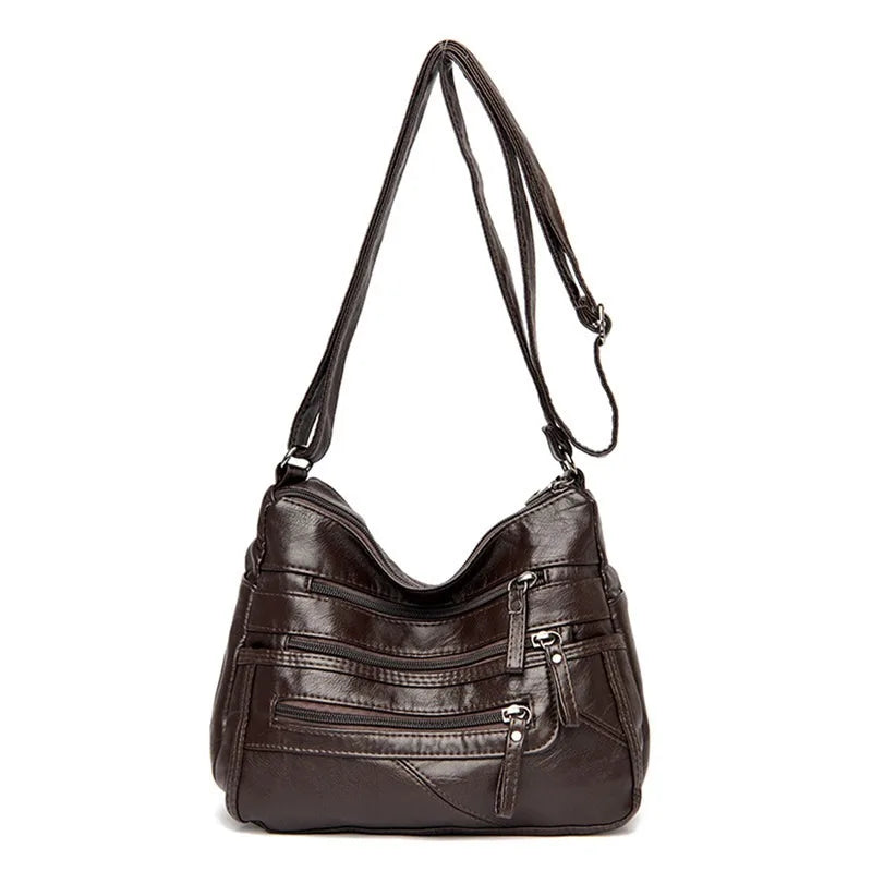 Women's Shoulder Crossbody Bag High PU Leather Messenger Handbag