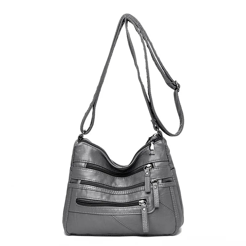 Women's Shoulder Crossbody Bag High PU Leather Messenger Handbag