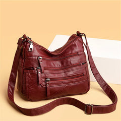 Women's Shoulder Crossbody Bag High PU Leather Messenger Handbag