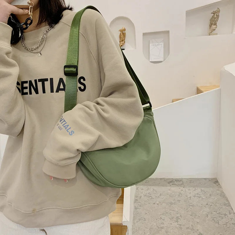 Small Nylon Messenger Shoulder Bag for Women