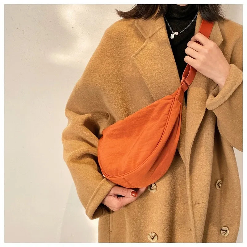 Nylon Crossbody Bag for Women Large Capacity Tote Lady Travel Shopper Bag