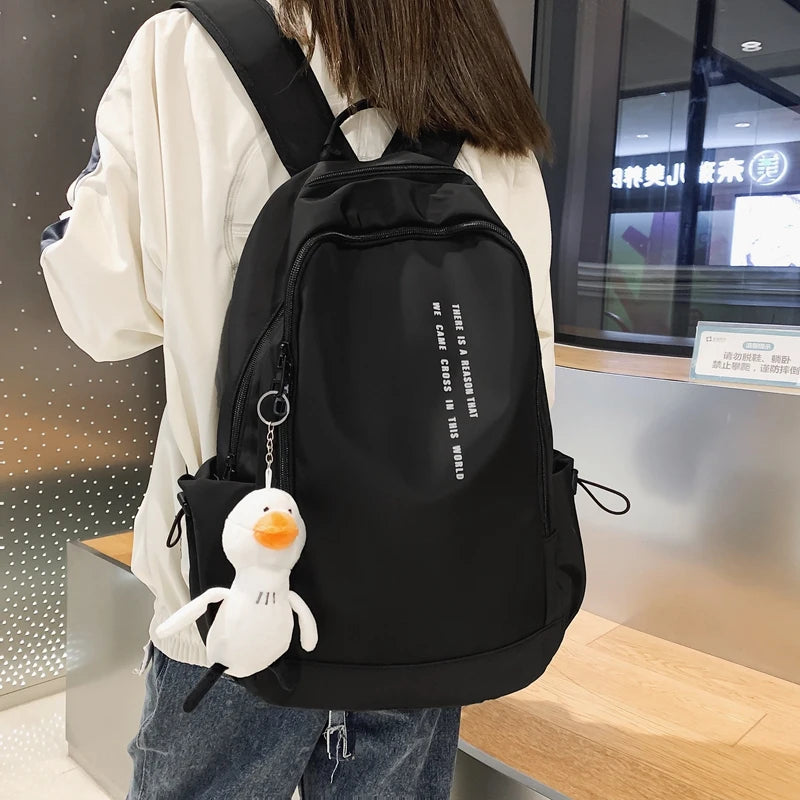 Simple Women Backpack Waterproof Schoolbag College Student Backpacks