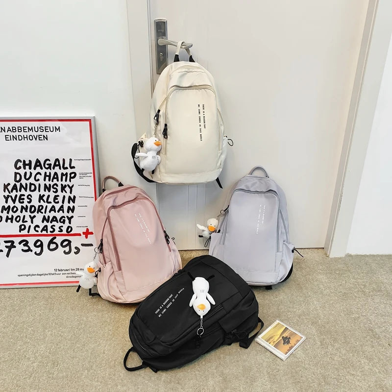 Simple Women Backpack Waterproof Schoolbag College Student Backpacks