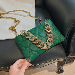 Small Chain PU Leather Underarm Bag for Women Totes Shoulder Bag
