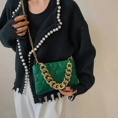 Small Chain PU Leather Underarm Bag for Women Totes Shoulder Bag