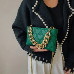 Small Chain PU Leather Underarm Bag for Women Totes Shoulder Bag