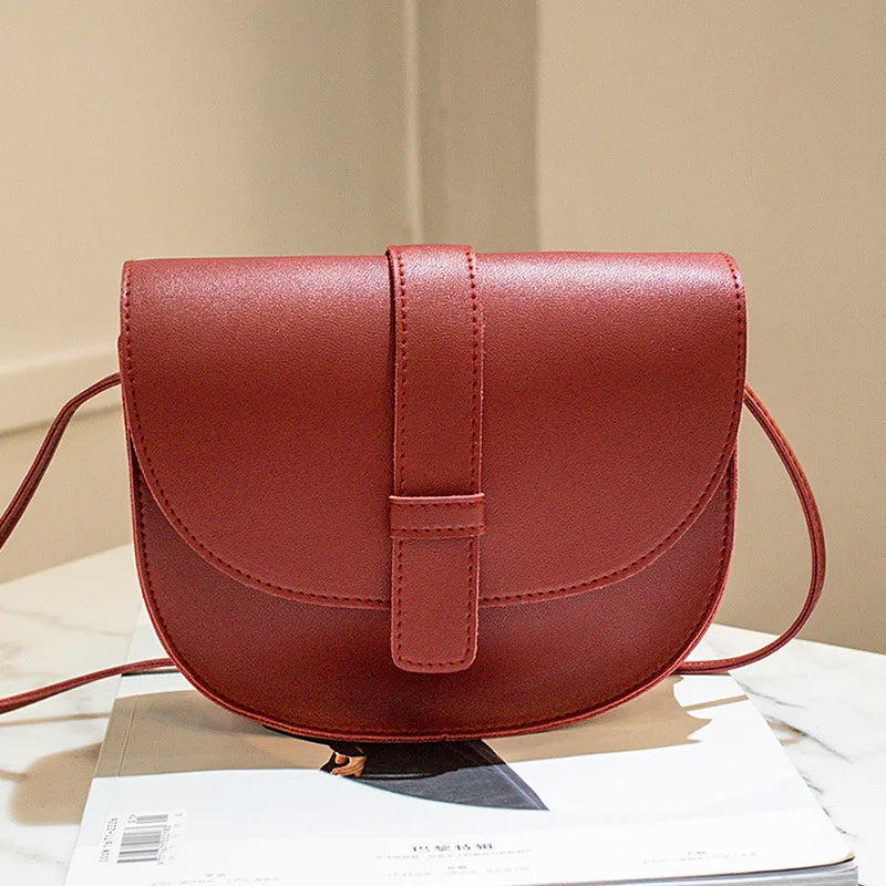 Small Flap Crossbody Bag PU Leather Shoulder Messenger Handbag for Women