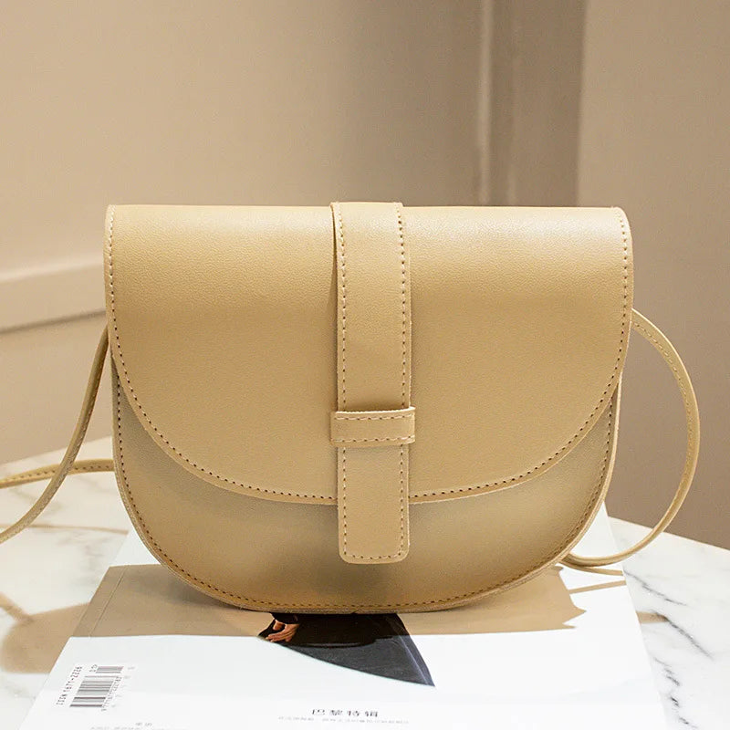 Small Flap Crossbody Bag PU Leather Shoulder Messenger Handbag for Women