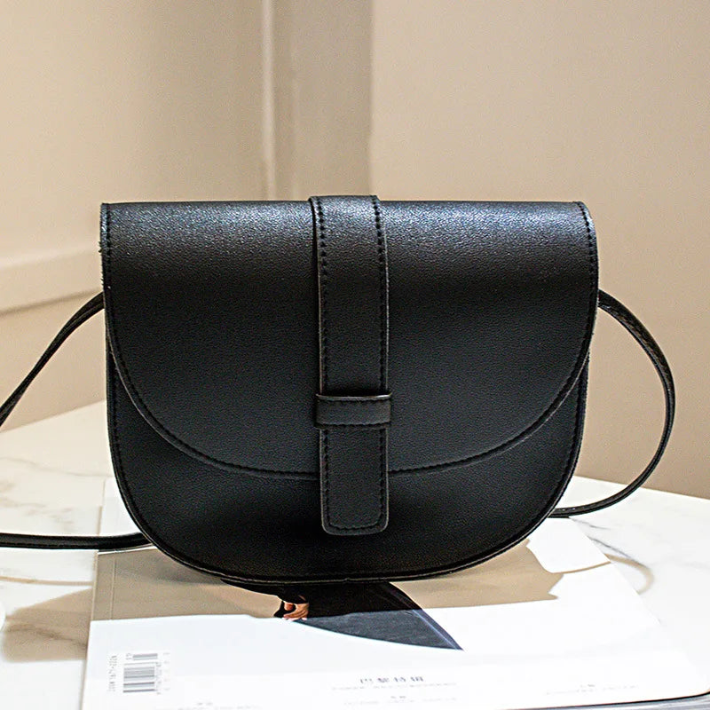 Small Flap Crossbody Bag PU Leather Shoulder Messenger Handbag for Women