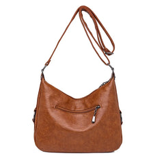 Soft Leather Shoulder Bags Large Hobo Bucket Purse Vintage Casual Female