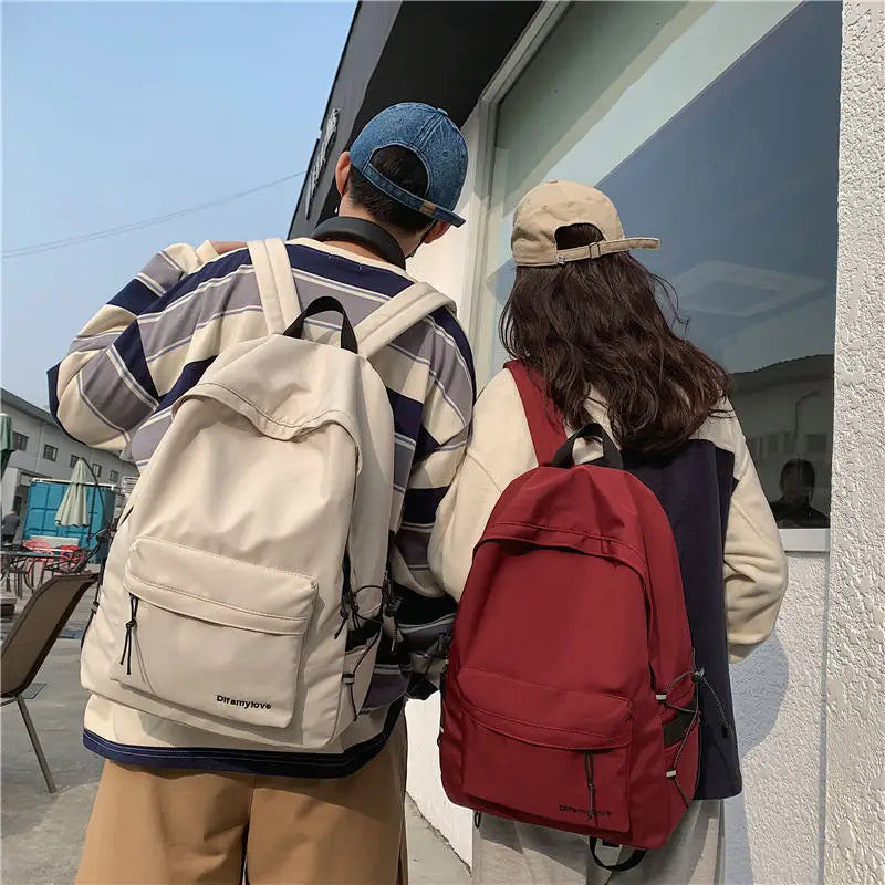 Solid Women Rucksack Large School Bag Backpack Teenage Girls