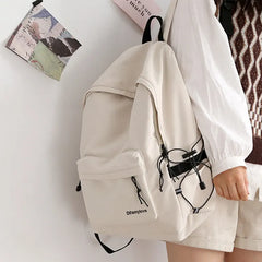 Solid Women Rucksack Large School Bag Backpack Teenage Girls
