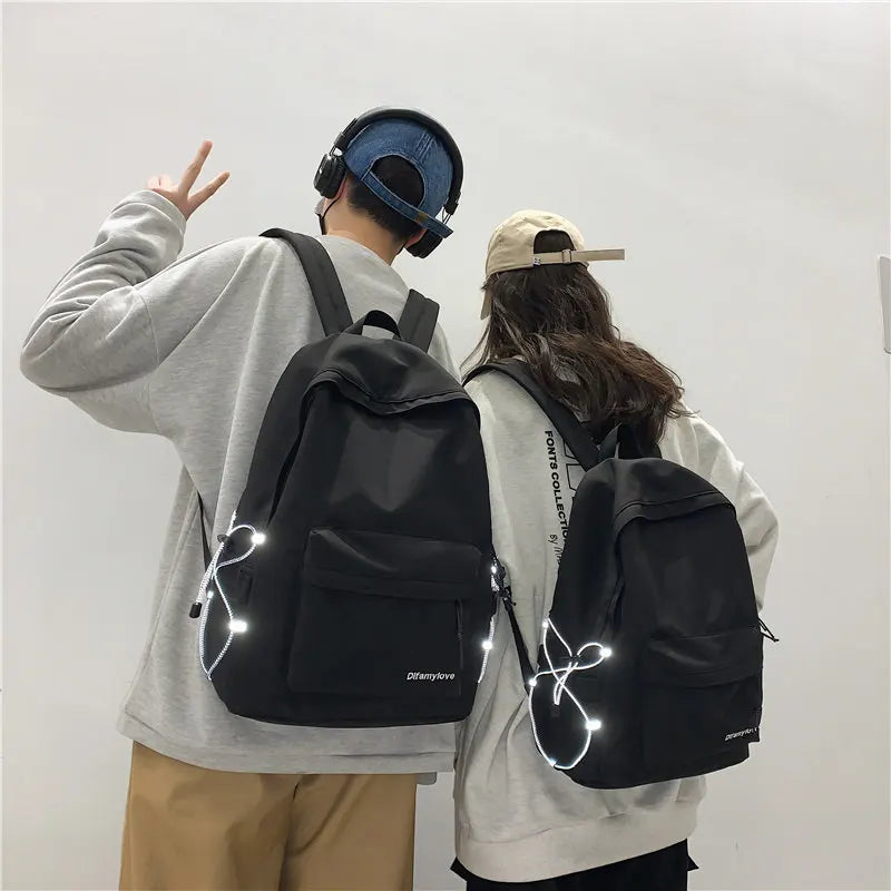Solid Women Rucksack Large School Bag Backpack Teenage Girls