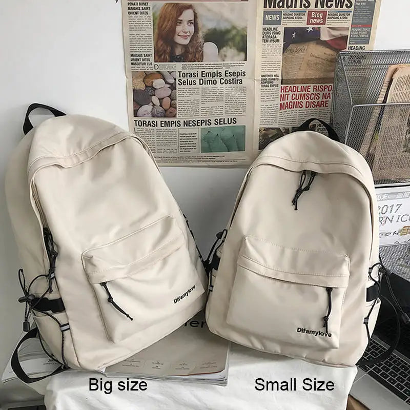 Solid Women Rucksack Large School Bag Backpack Teenage Girls