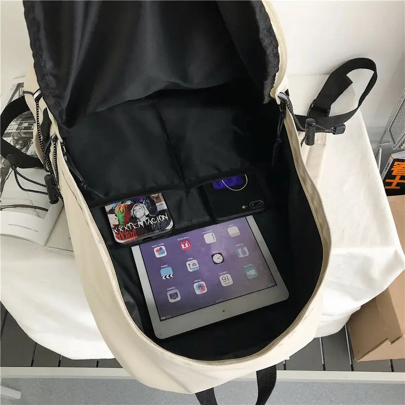 Solid Women Rucksack Large School Bag Backpack Teenage Girls