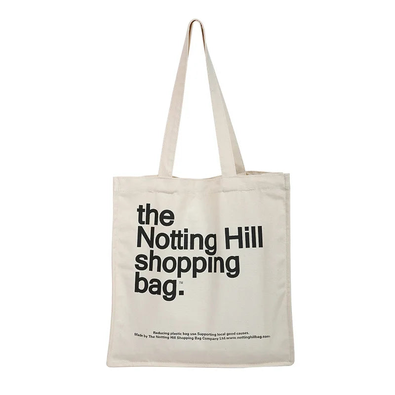 Student Canvas Shoulder Bag Ladies Letter Printing Female Handbag