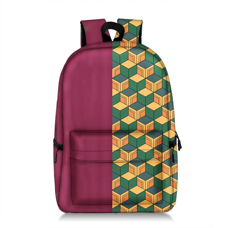 Anime Demon Slayer Backpack Schoolbag Travel Bag