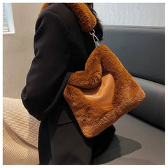 Fashionable Wool One Shoulder Messenger Bag for Women