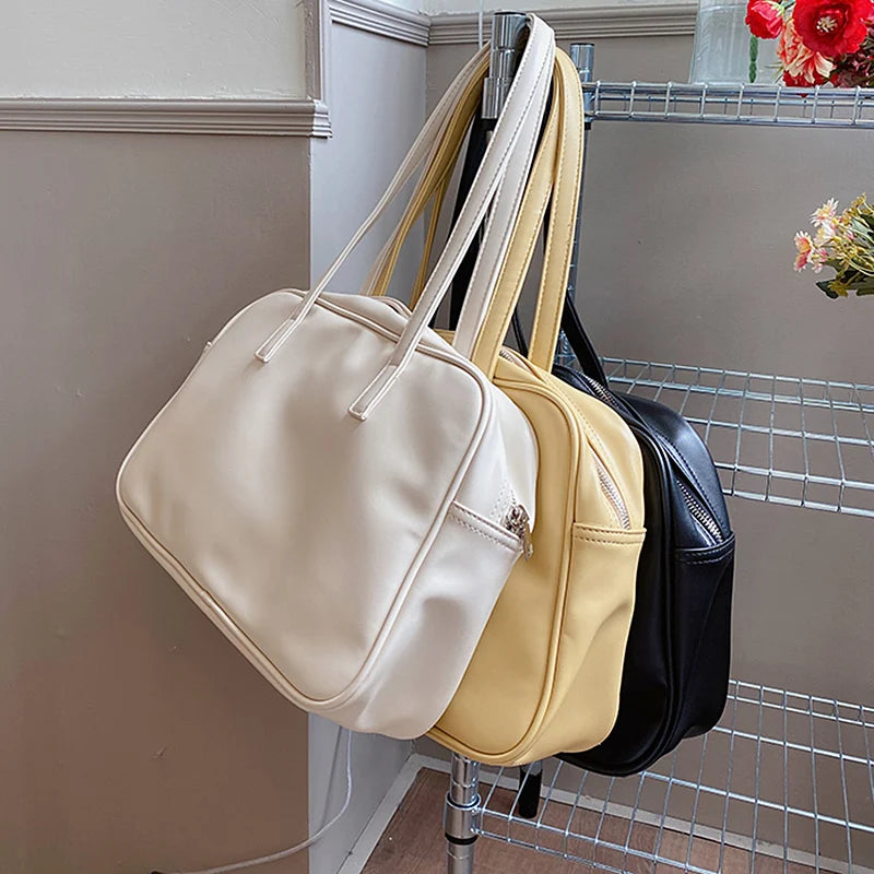 Women Double Strap Shoulder Underarm Bags Large Capacity