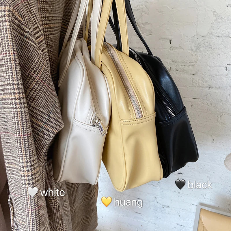 Women Double Strap Shoulder Underarm Bags Large Capacity