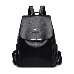 Summer Women Backpack High Soft Leather Large Capacity Travel