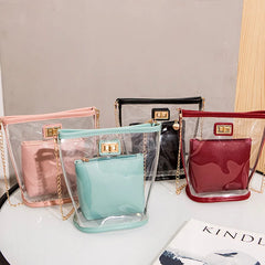 Summer Women Mini Shoulder Bag Clear Transparent Candy Crossbody Bag