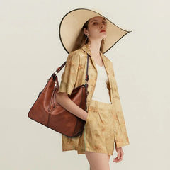 Soft Shoulder Bag Women's Handbag Solid Crossbody Purse Light
