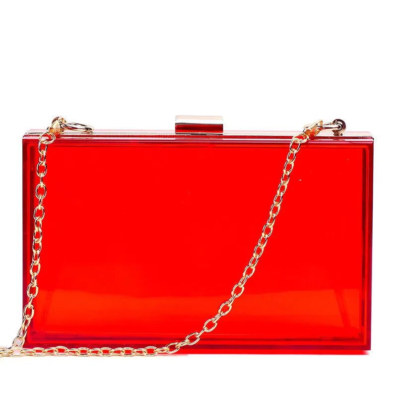 Clear Acrylic Bags Clutches Evening Wedding Party Handbags