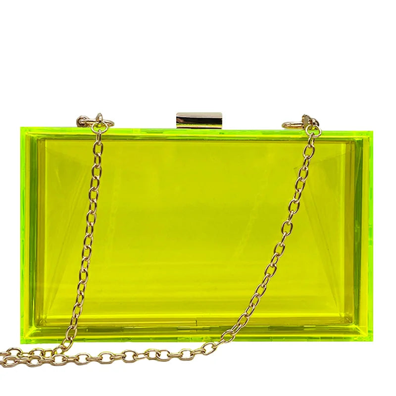Clear Acrylic Bags Clutches Evening Wedding Party Handbags