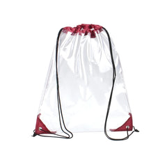 Transparent Drawstring Backpack School Tote Gym Bag Sport Pack