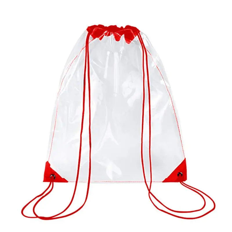 Clear Drawstring Backpack School Tote Gym Bag