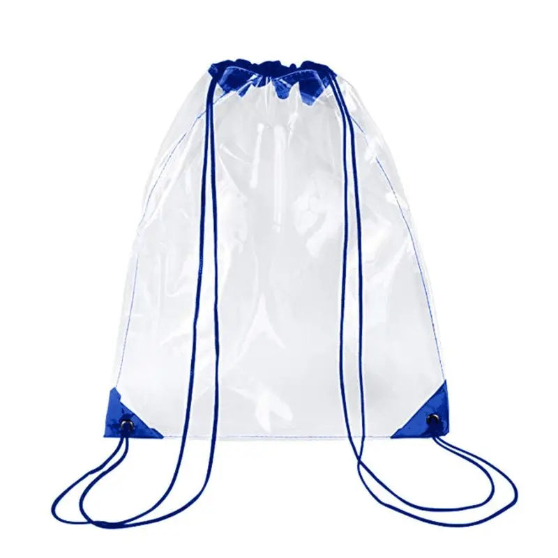 Clear Drawstring Backpack School Tote Gym Bag