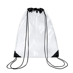 Clear Drawstring Backpack School Tote Gym Bag
