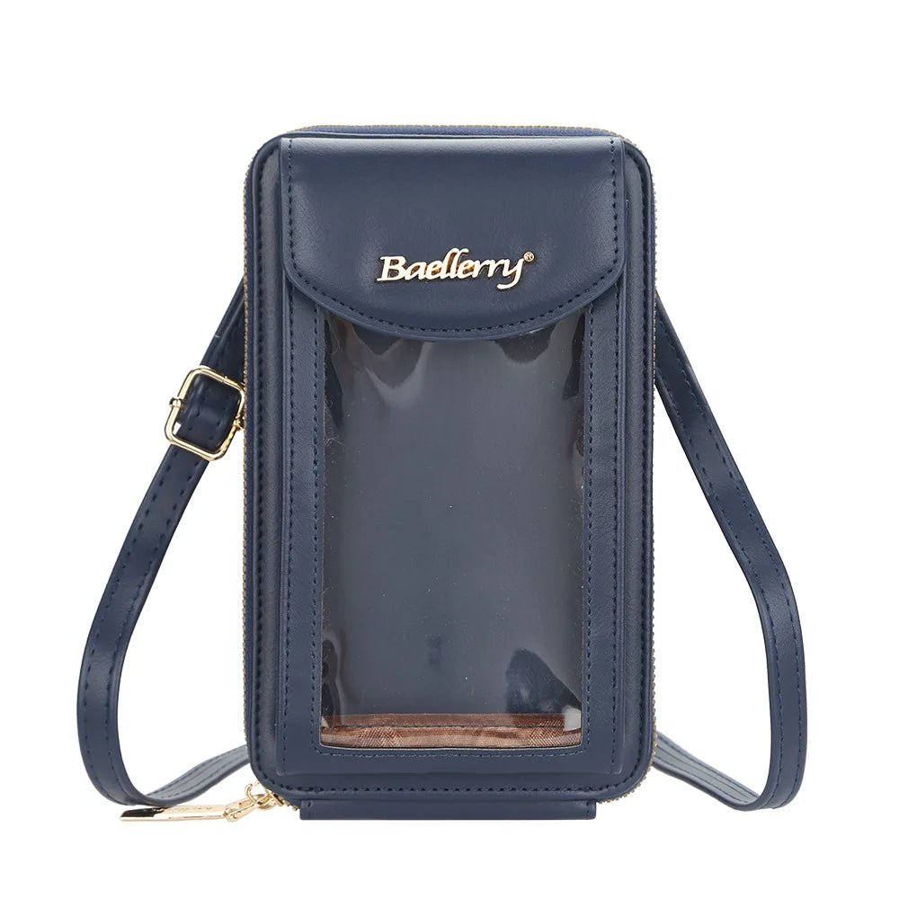 Women's Transparent Touch Screen Mobile Phone Bag