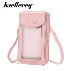 Women's Transparent Touch Screen Mobile Phone Bag