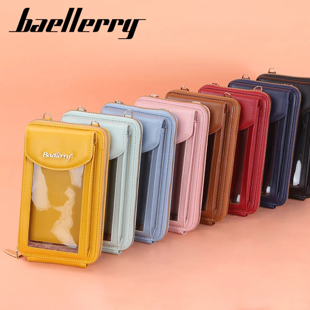 Women's Transparent Touch Screen Mobile Phone Bag