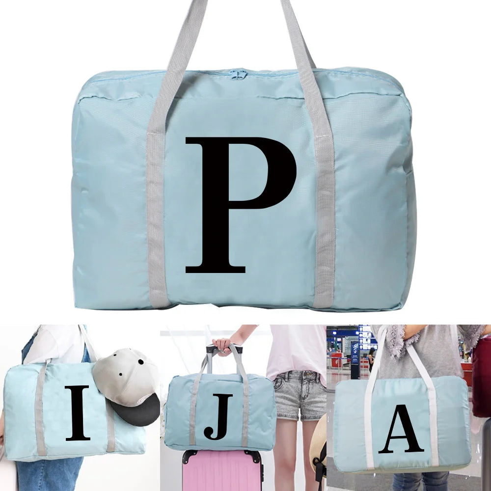 Unisex Foldable Duffle Bag Large Capacity Organizers Portable Luggage Bag