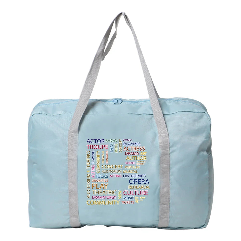 Large Capacity Foldable Duffle Bag Portable Luggage Bag