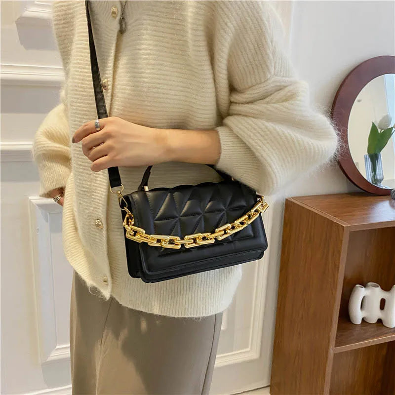 Women Chain Handbag Adjustable Shoulder Strap Satchels