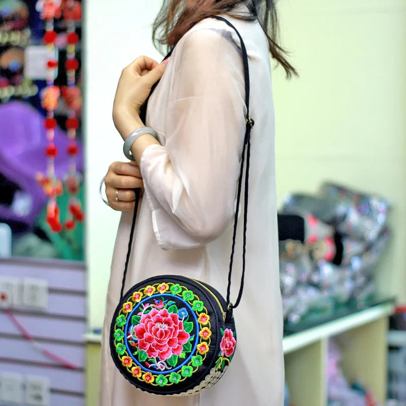 Small Women National Embroidery Shopping Handbags