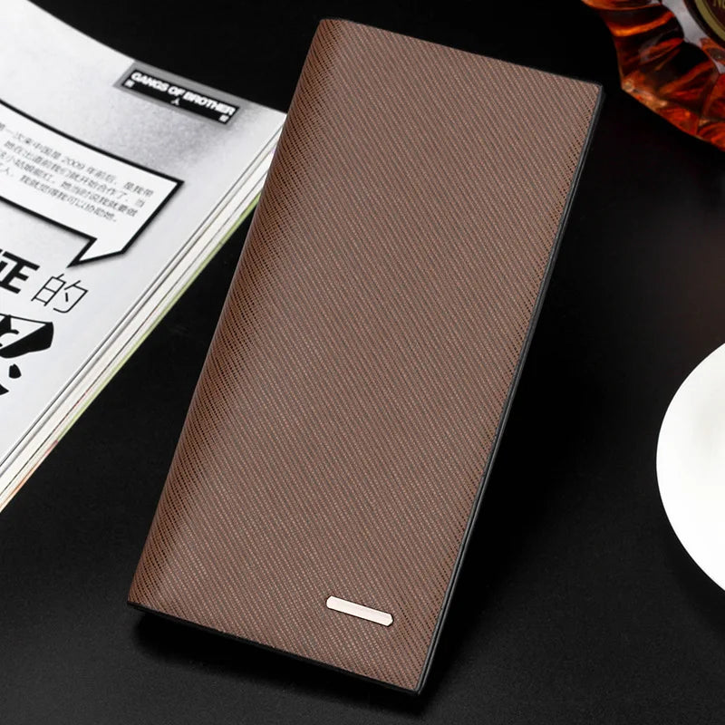 Men's Ultra-Thin Long Cross Wallet