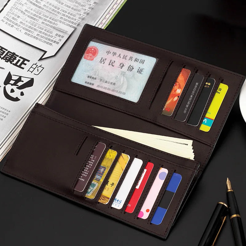Men's Ultra-Thin Long Cross Wallet