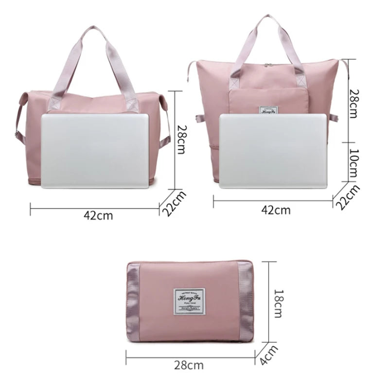 Unisex Large Folding Travel Bags Waterproof Luggage Tote Handbag Duffle