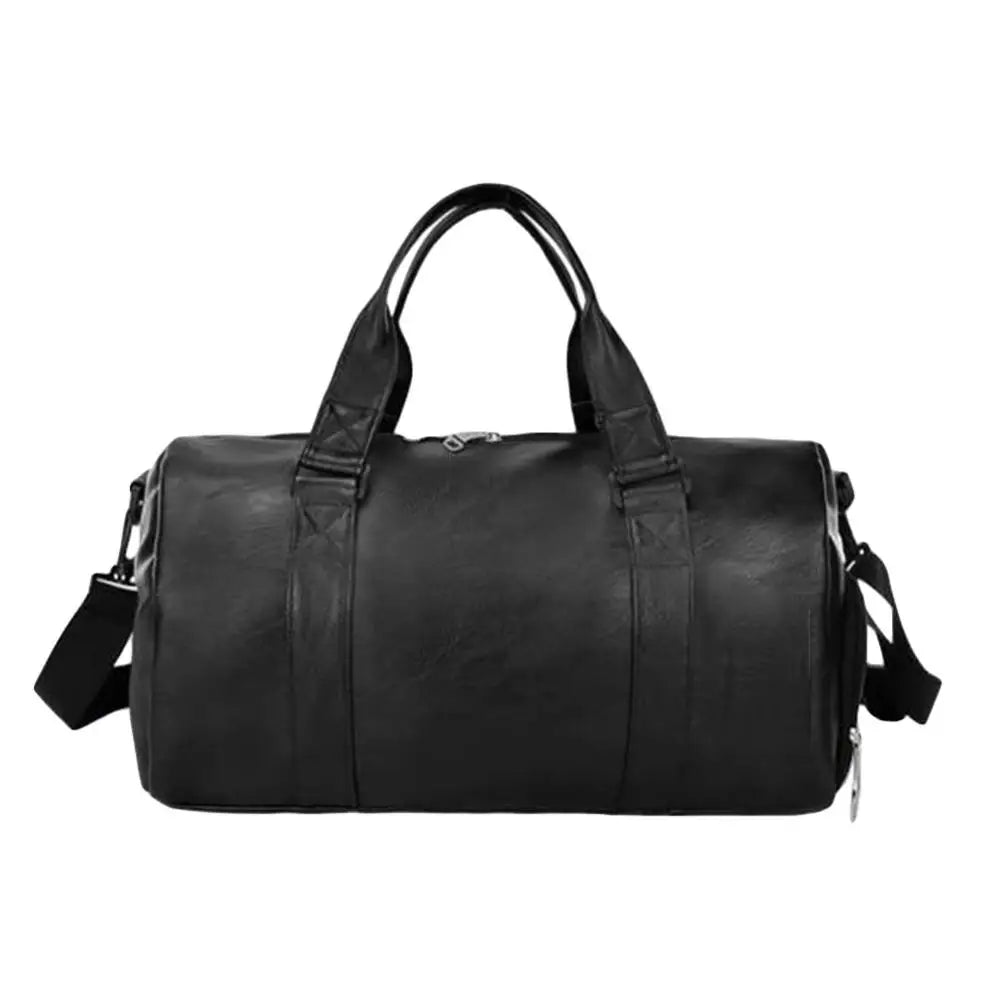 Large Capacity Travel Duffle Faux Leather Gym Tote Bag