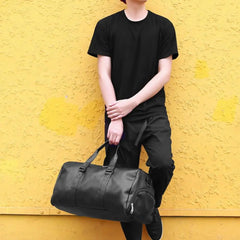 Large Capacity Travel Duffle Faux Leather Gym Tote Bag